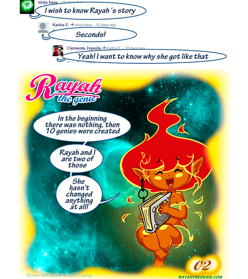 Rayah the Genie - Episode 104, Page 1: Ifrit pleads 02