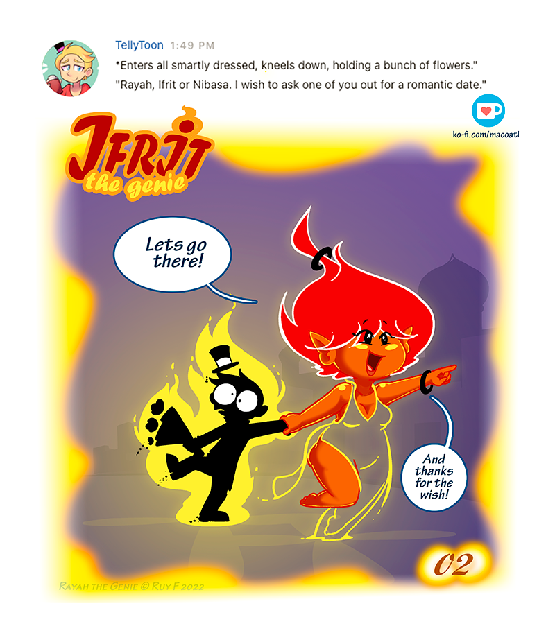 Rayah the Genie - Episode 286, Page 1: Ifrit second wish