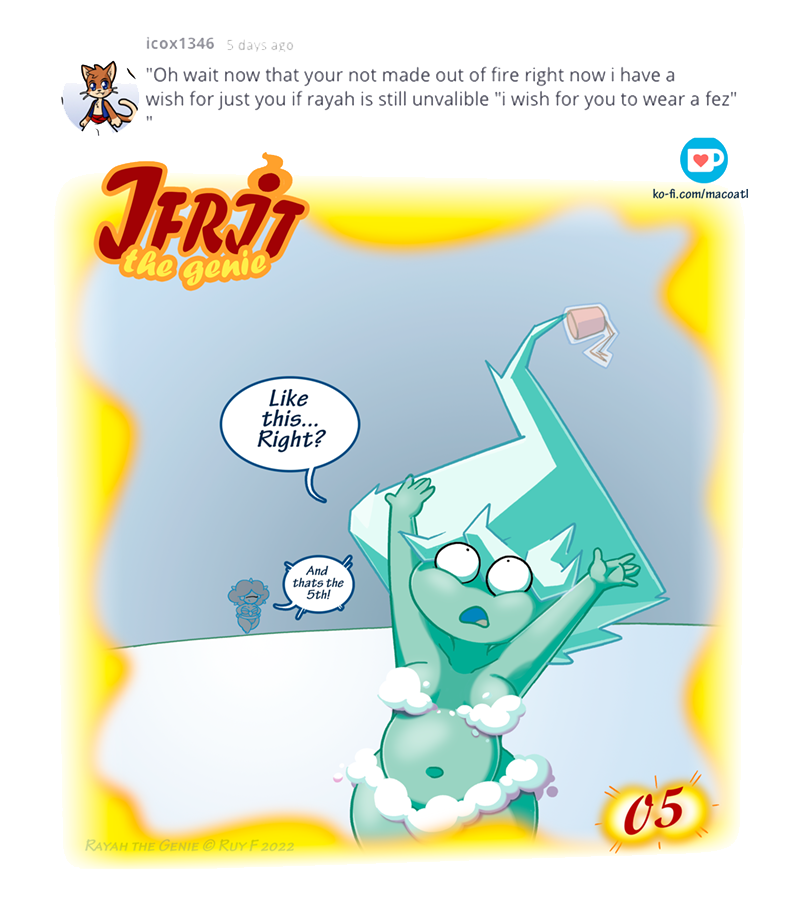 Rayah the Genie - Episode 294, Page 1: Ifrit fifth wish