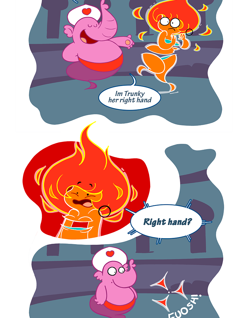 Rayah the Genie - Episode 345, Page 1: Ifrit & Trunky