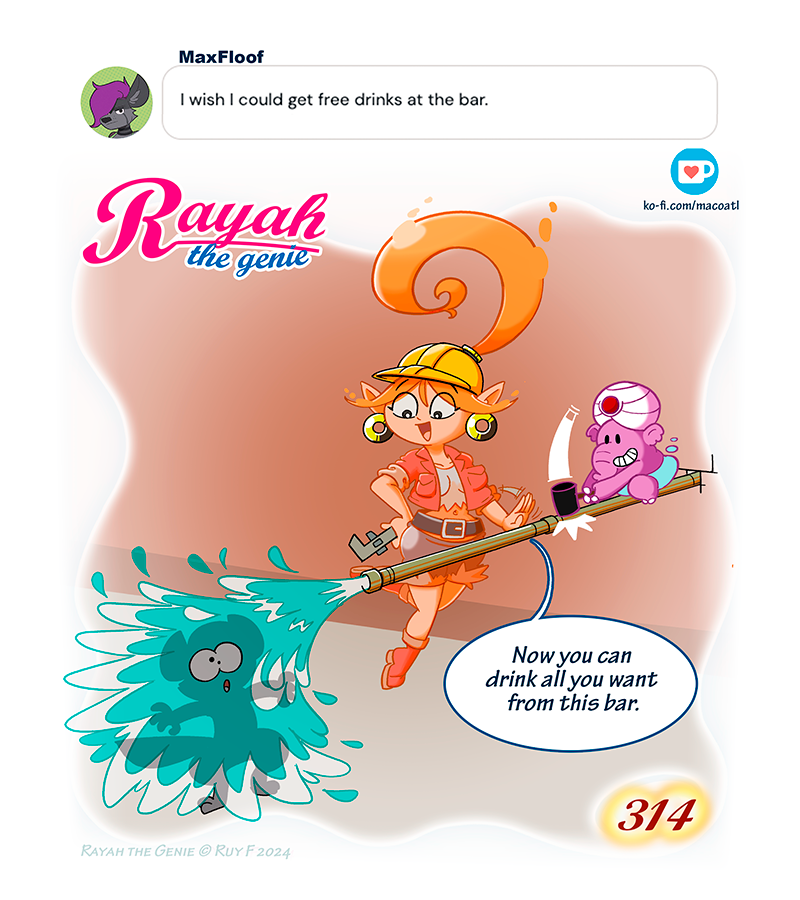 Rayah the Genie - Episode 361, Page 1: Free Drinks!
