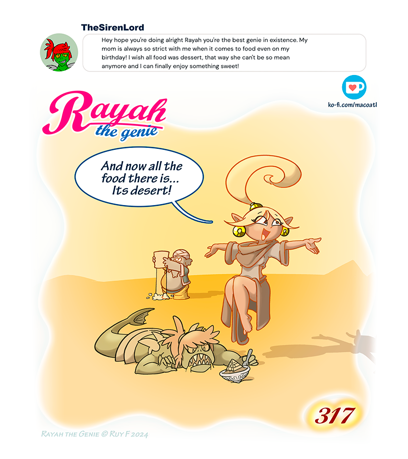 Rayah the Genie - Episode 363, Page 1: Desssert