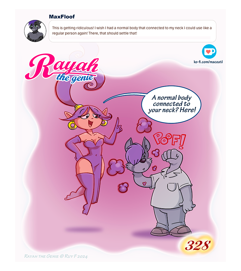 Rayah the Genie - Episode 374, Page 1: Neck to body