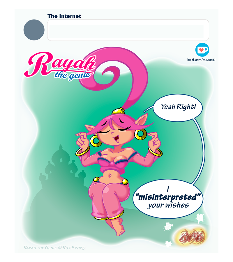 Rayah the Genie - Episode 383, Page 1: The genie misinterpreted my wish