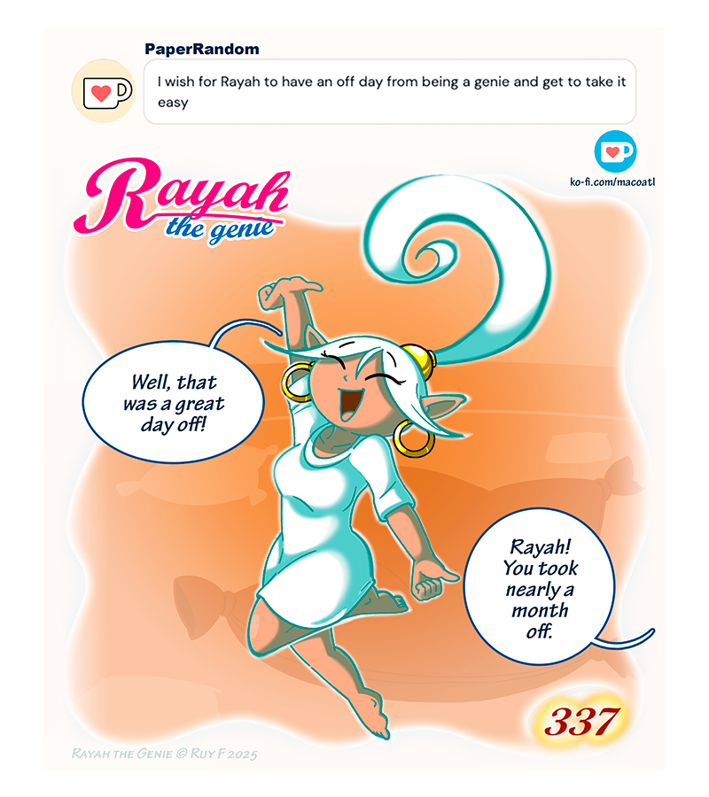 Rayah the Genie - Episode 385, Page 1: A "day" off