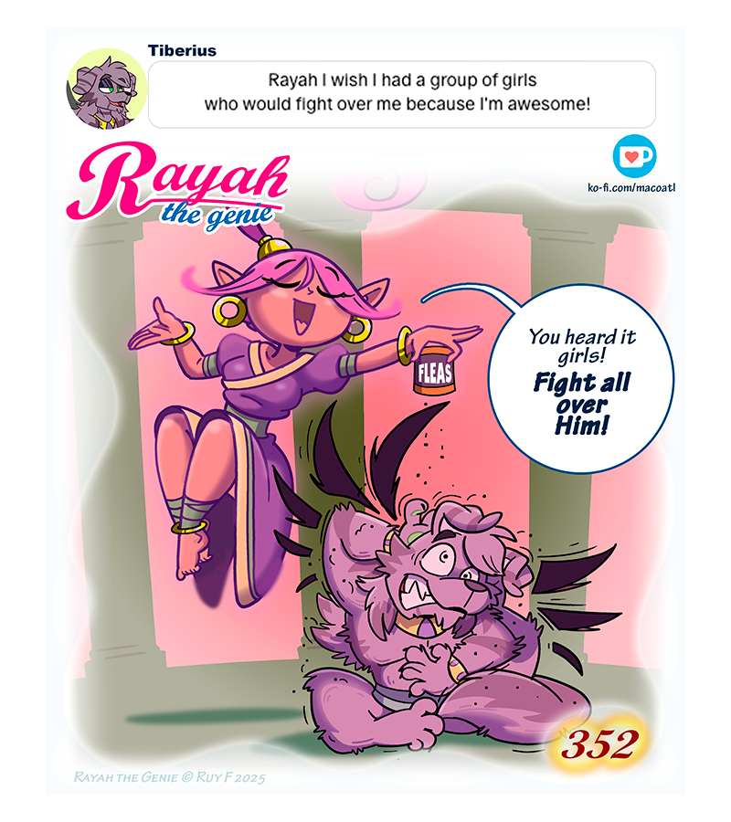 Rayah the Genie - Episode 399, Page 1: Over him!
