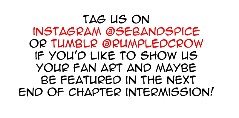 Seb & Spice - Episode 13, Page 1: intermission goof and fan art 1 letters to mom end