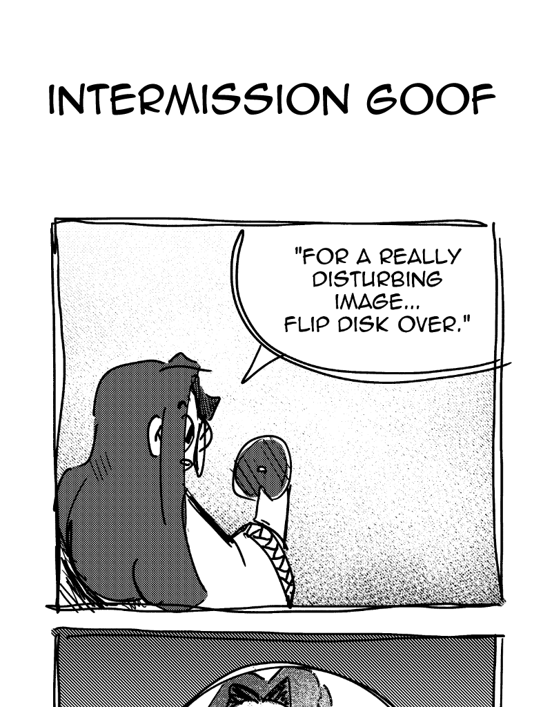 Seb & Spice - Episode 34, Page 1: intermission goof and fan art 3 fishing trip end