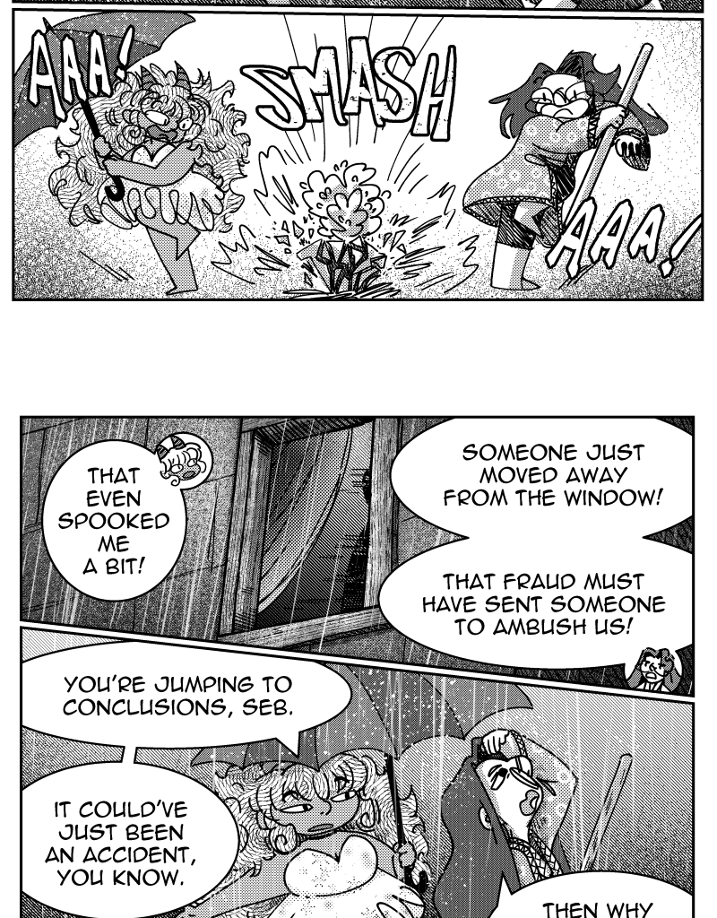 Seb & Spice - Episode 42, Page 1: the all seeing lie 8