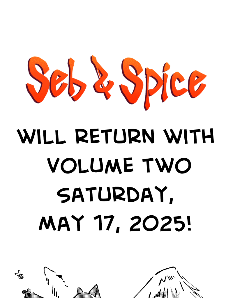 Seb & Spice - Episode 78, Page 1: Seb & Spice 2025 return date!