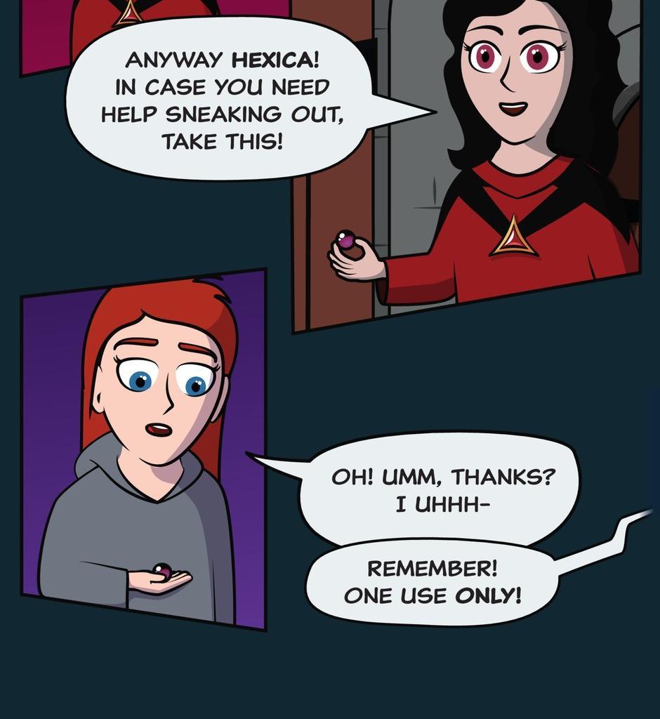 Hexica Spellfire - Episode 3, Page 1: Chapter3 - The Intrigue Intriguifies