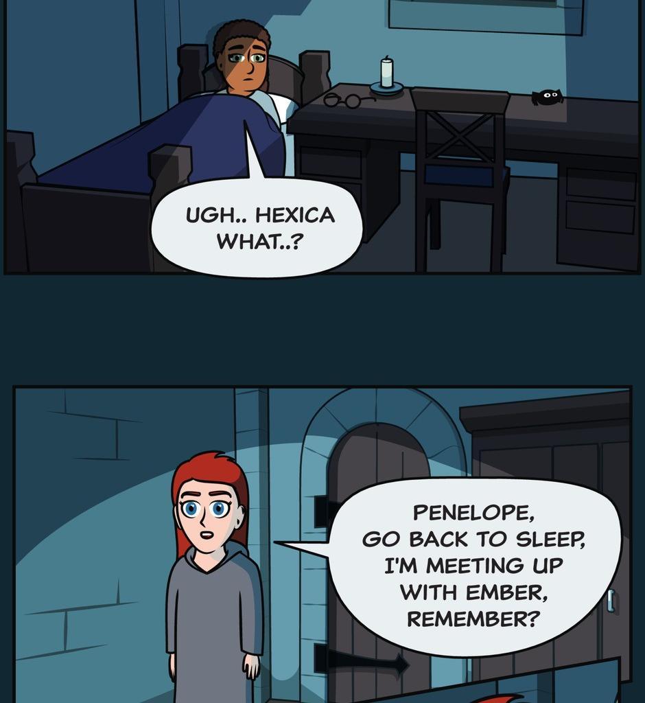Hexica Spellfire - Episode 4, Page 1: Chapter4 - Questionable Means