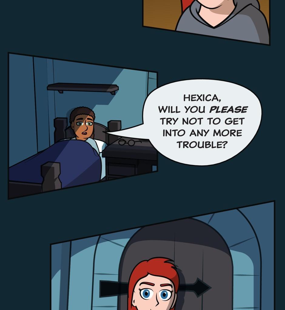 Hexica Spellfire - Episode 4, Page 1: Chapter4 - Questionable Means