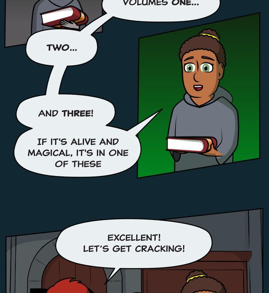 Hexica Spellfire - Episode 8, Page 1: Chapter8 - Cracking It