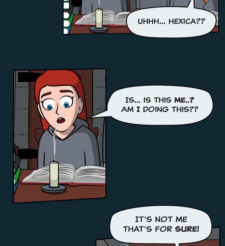 Hexica Spellfire - Episode 8, Page 1: Chapter8 - Cracking It