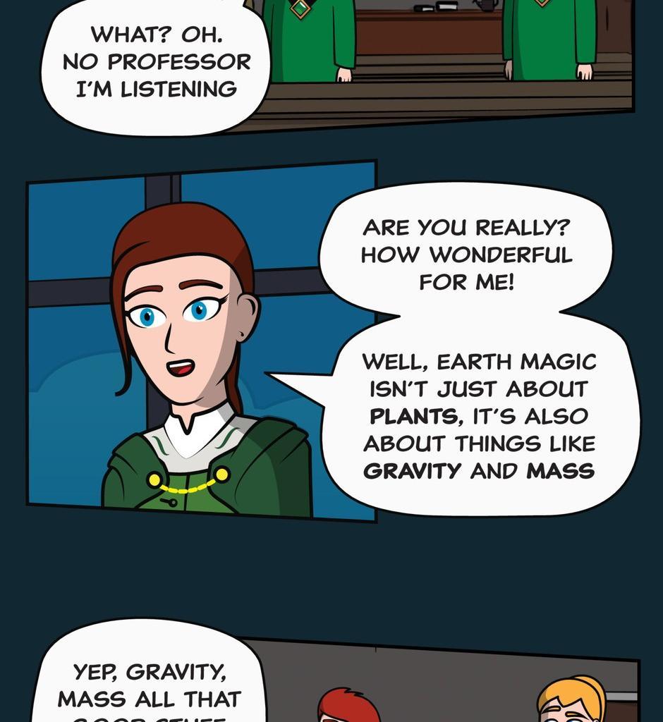 Hexica Spellfire - Episode 14, Page 1: Chapter14 - Mass and Volume