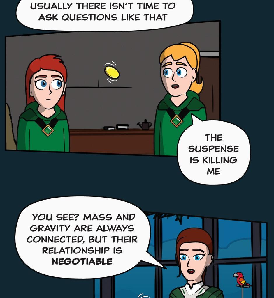 Hexica Spellfire - Episode 14, Page 1: Chapter14 - Mass and Volume