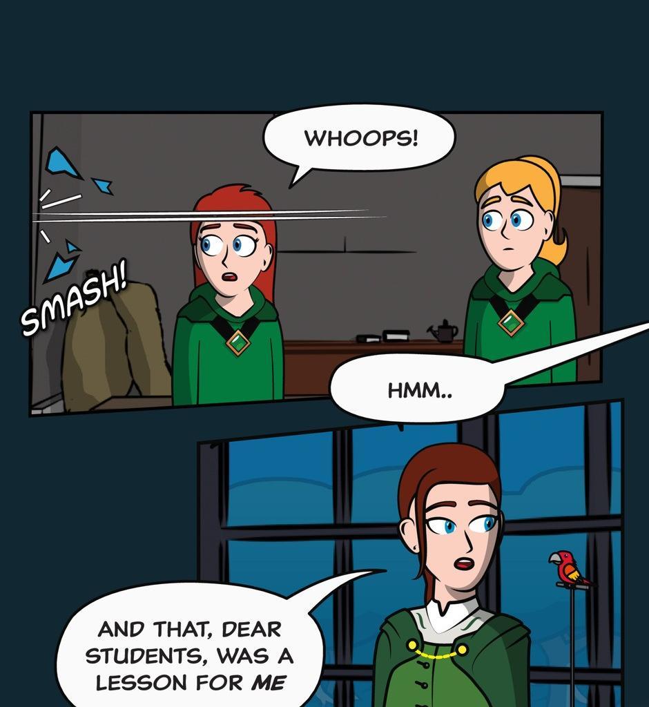 Hexica Spellfire - Episode 14, Page 1: Chapter14 - Mass and Volume