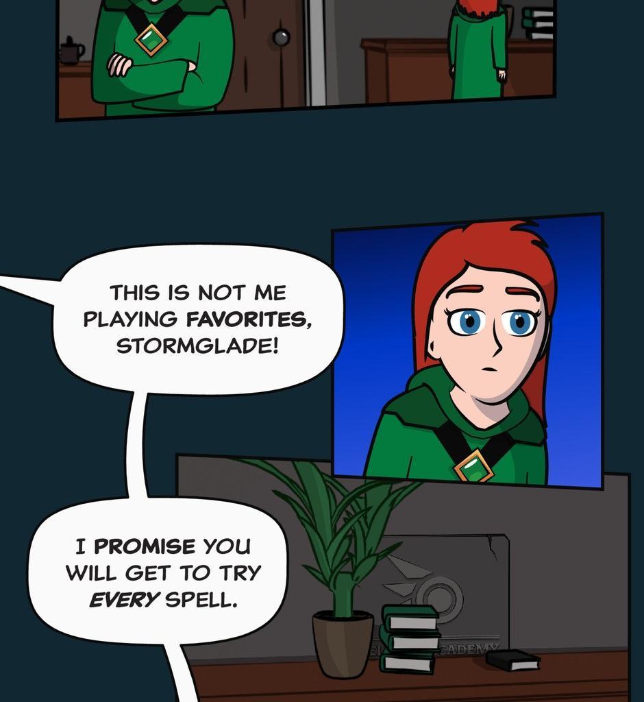 Hexica Spellfire - Episode 14, Page 1: Chapter14 - Mass and Volume