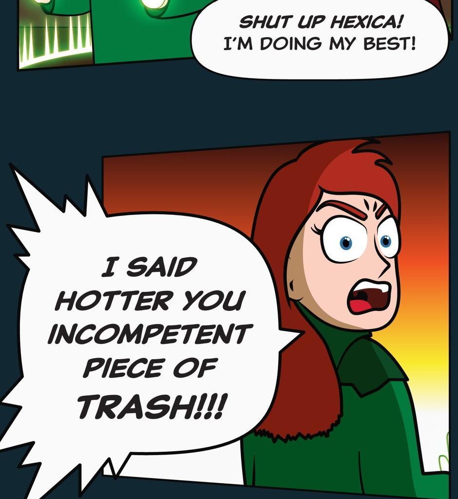 Hexica Spellfire - Episode 24, Page 1: Chapter24 - ...But Not Upside Down