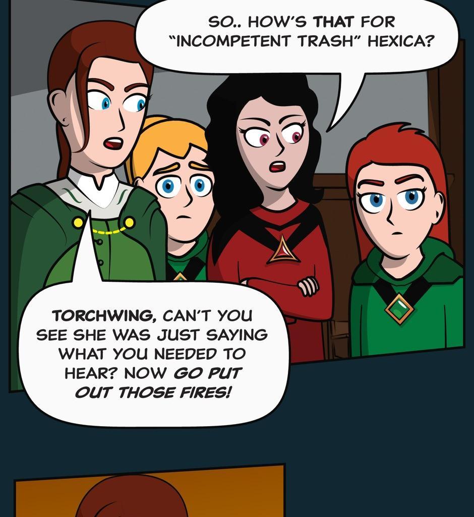 Hexica Spellfire - Episode 24, Page 1: Chapter24 - ...But Not Upside Down