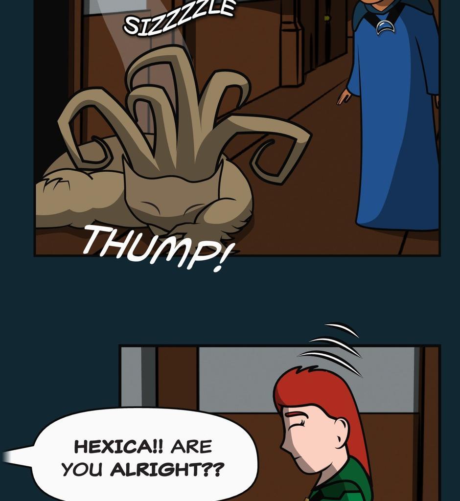 Hexica Spellfire - Episode 24, Page 1: Chapter24 - ...But Not Upside Down