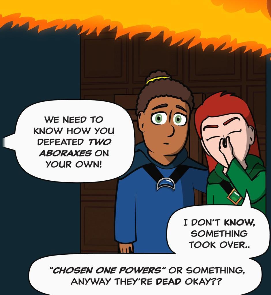 Hexica Spellfire - Episode 25, Page 1: Chapter25 - Stuck Between a Rock and a Frying Pan