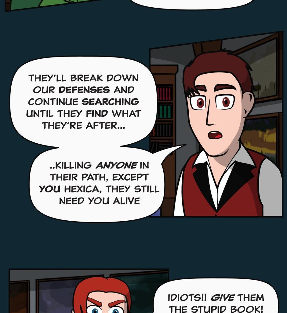 Hexica Spellfire - Episode 25, Page 1: Chapter25 - Stuck Between a Rock and a Frying Pan
