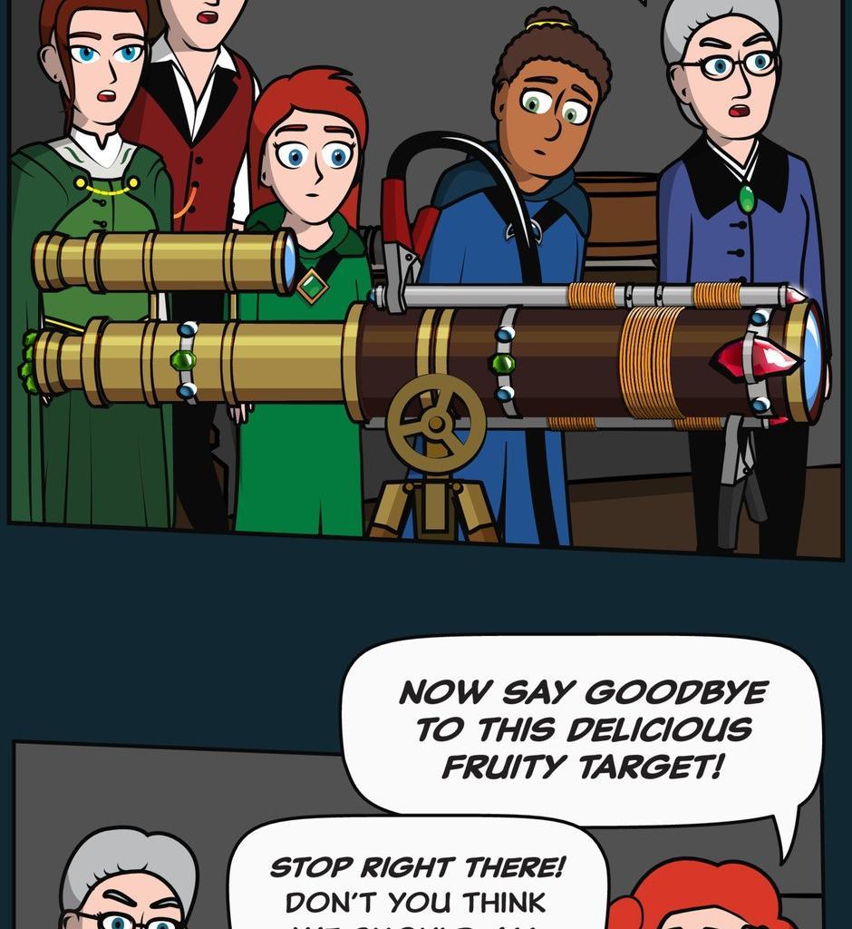 Hexica Spellfire - Episode 25, Page 1: Chapter25 - Stuck Between a Rock and a Frying Pan