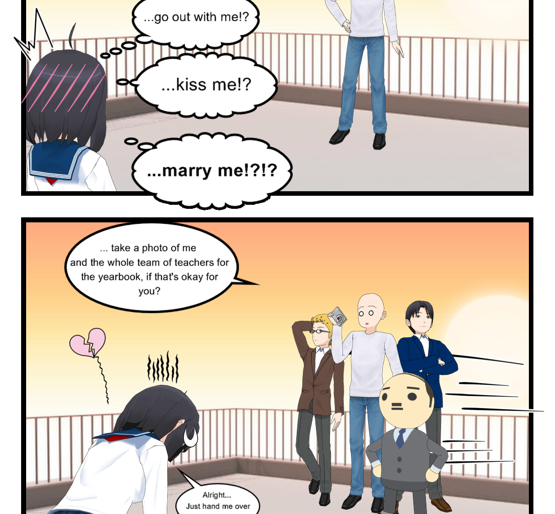 Neguri Senpai - Episode 57, Page 1: #057 Neguri-Senpai!! Alone on the roof!