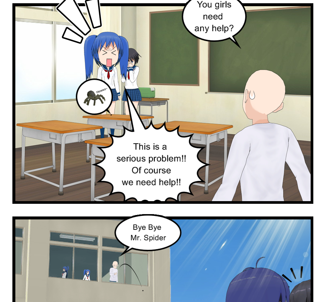 Neguri Senpai - Episode 60, Page 1: #060 Neguri-Senpai!! Sayonara Spider-San!