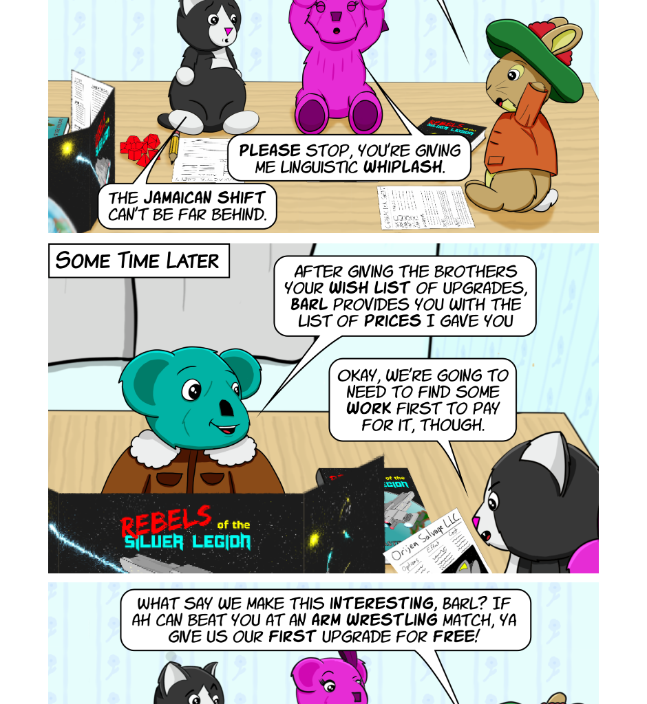 Fuzzy Knights - Episode 4, Page 1: Episode 3: Ya Cannae Always Git What Ya Want
