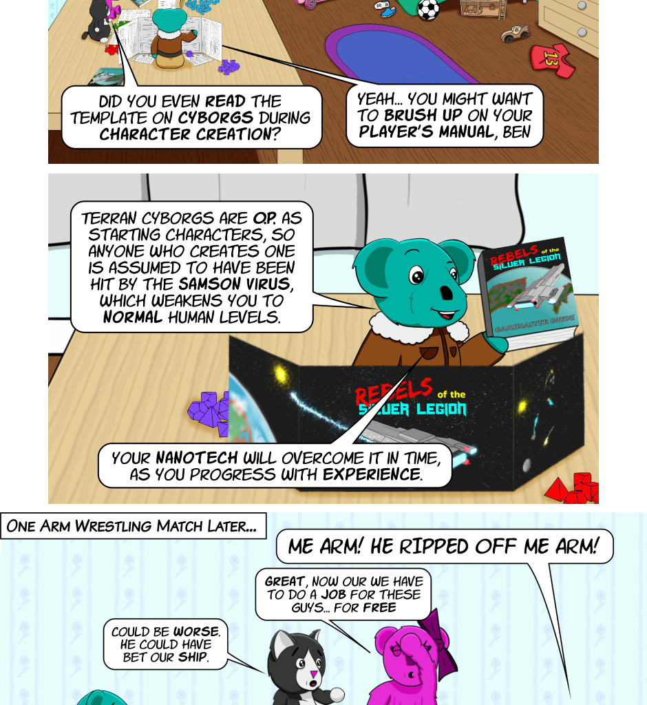 Fuzzy Knights - Episode 4, Page 1: Episode 3: Ya Cannae Always Git What Ya Want