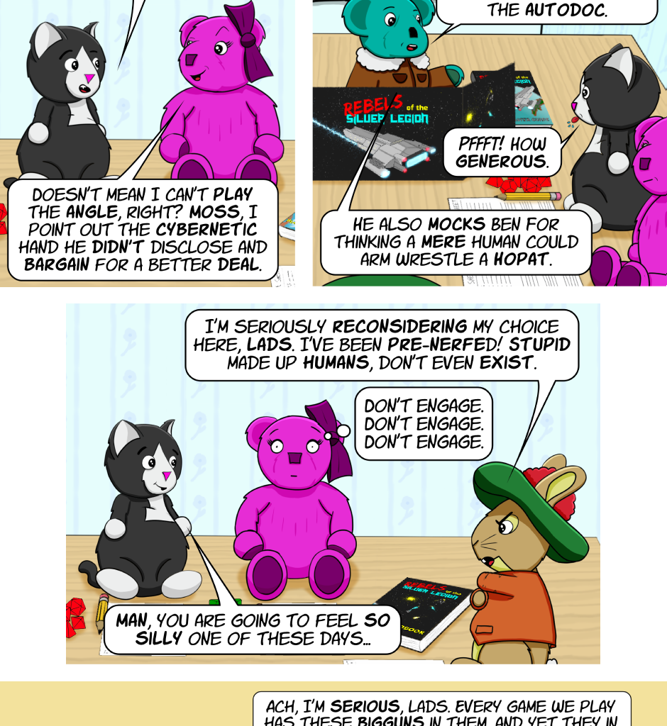 Fuzzy Knights - Episode 5, Page 1: Episode 4: When Cometh the Wee One