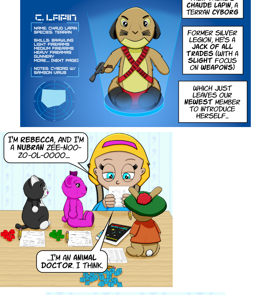 Fuzzy Knights - Episode 8, Page 1: Episode 7: You All Meet At A Bar...