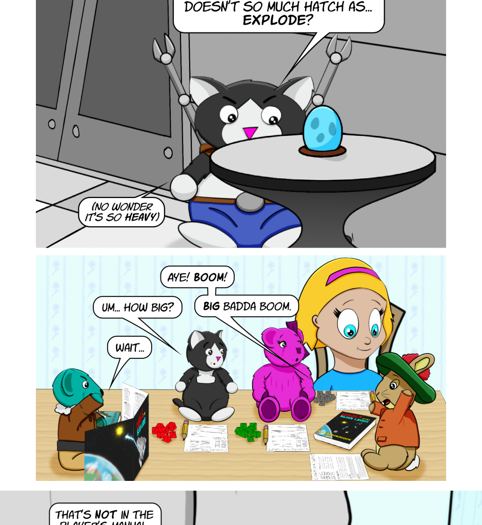 Fuzzy Knights - Episode 10, Page 1: Episode 9: Roc Solid Information