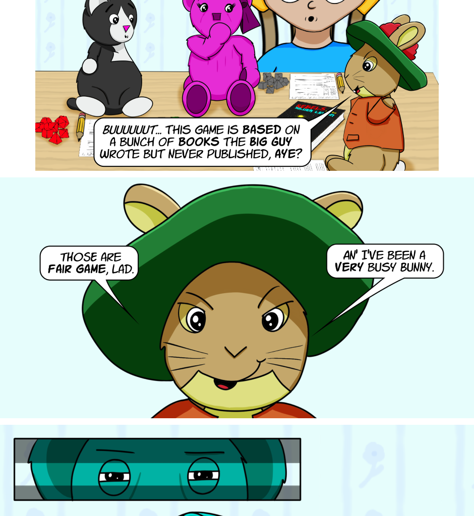 Fuzzy Knights - Episode 10, Page 1: Episode 9: Roc Solid Information