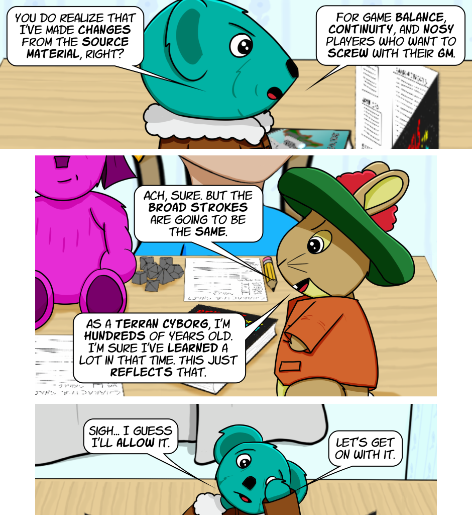Fuzzy Knights - Episode 10, Page 1: Episode 9: Roc Solid Information