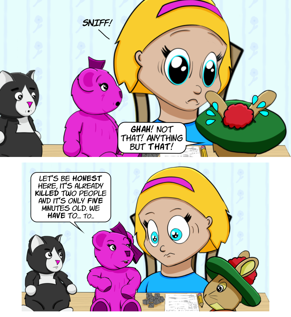 Fuzzy Knights - Episode 12, Page 1: Episode 11: Between a Roc and a Hard Place