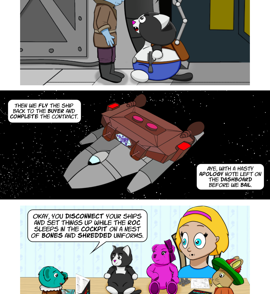 Fuzzy Knights - Episode 13, Page 1: Episode 12: And The Roc Cried Out, No Hiding Place