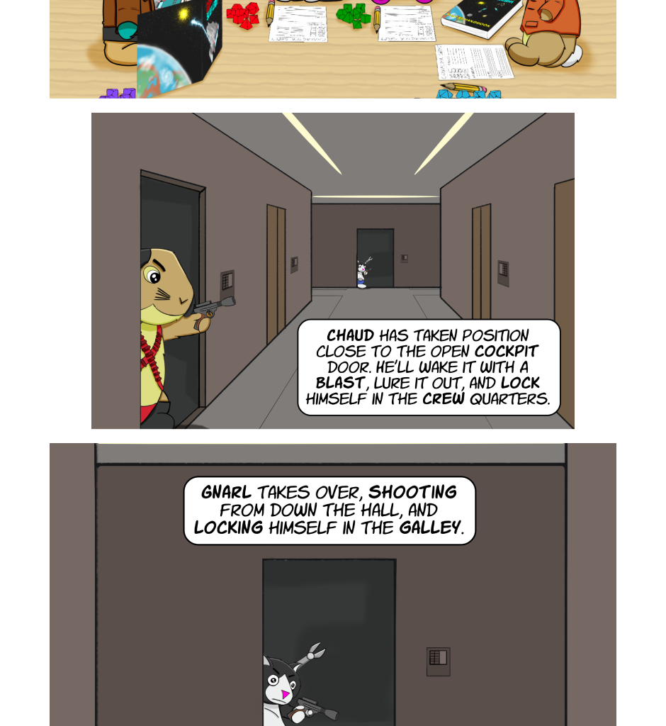 Fuzzy Knights - Episode 13, Page 1: Episode 12: And The Roc Cried Out, No Hiding Place