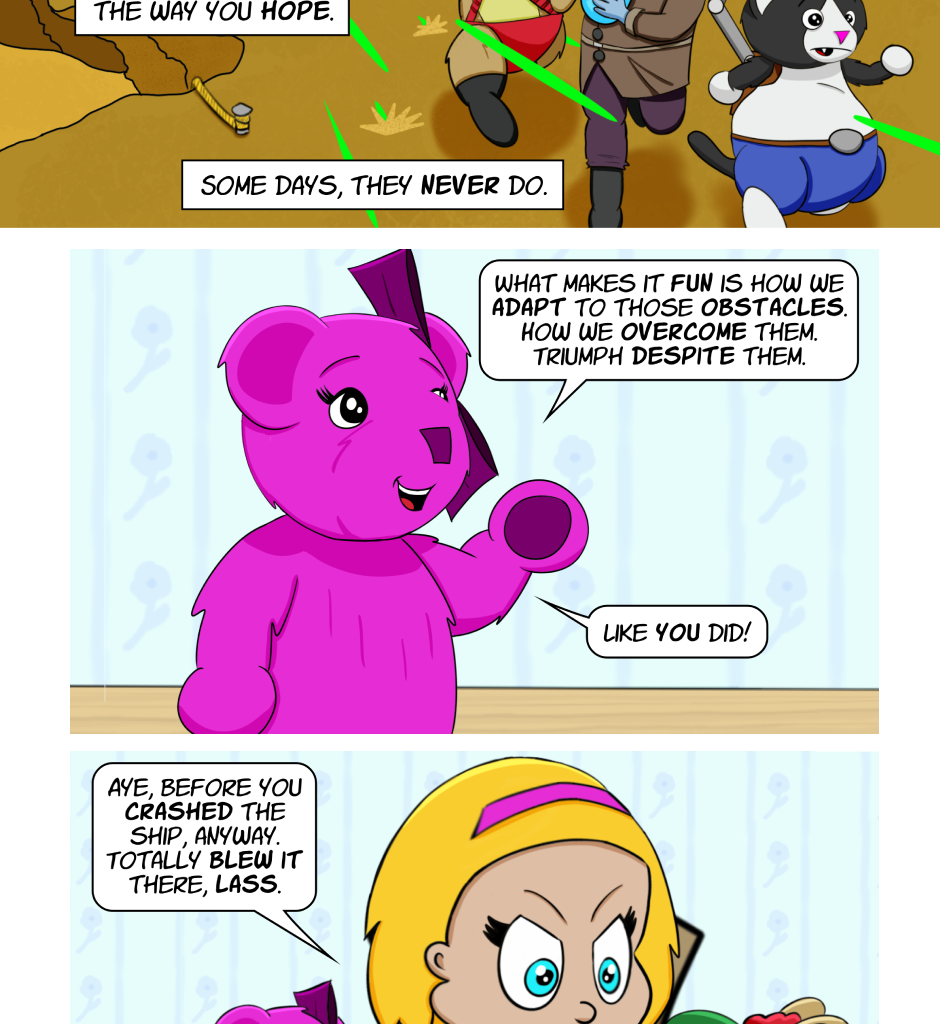 Fuzzy Knights - Episode 17, Page 1: Episode 16: After Action Report