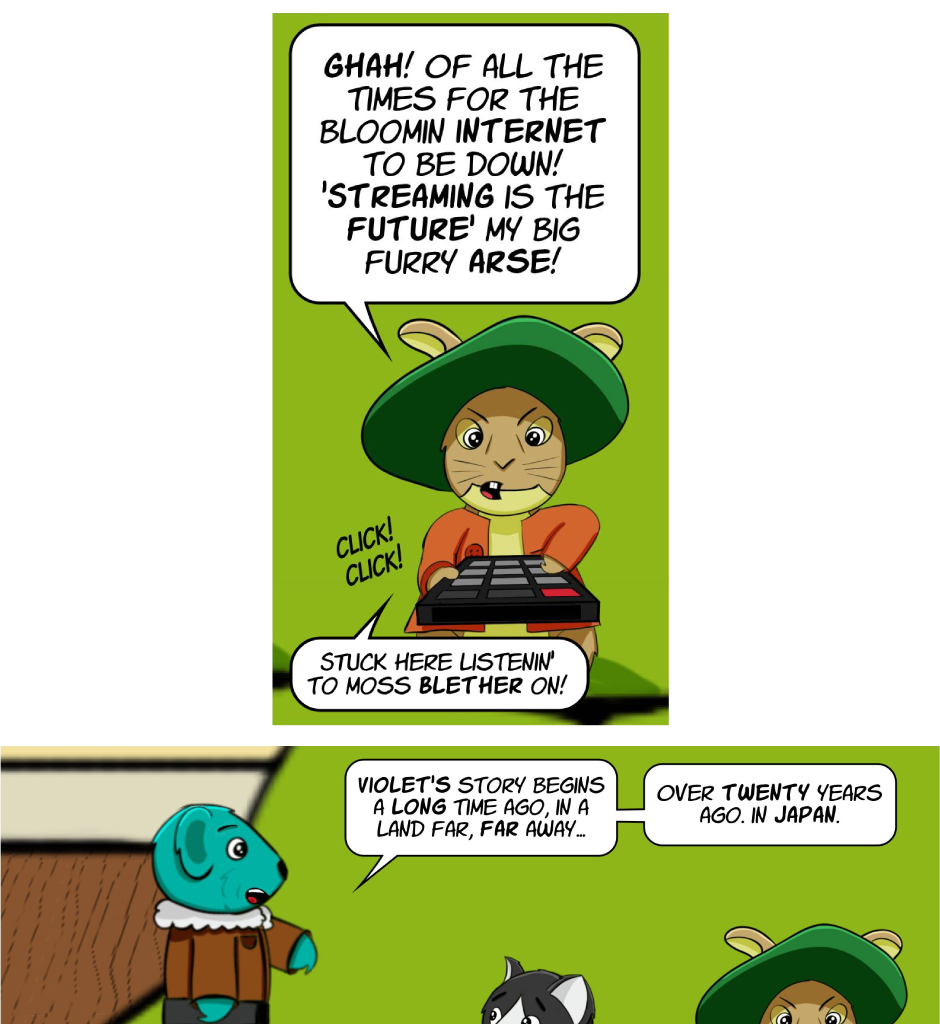 Fuzzy Knights - Episode 21, Page 1: Episode 20: Violet's Story