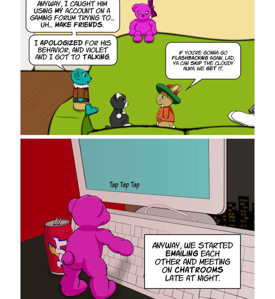 Fuzzy Knights - Episode 22, Page 1: Episode 21: When Violet Met Mossfoot...