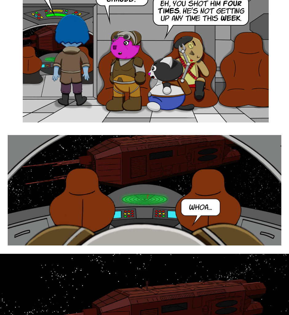 Fuzzy Knights - Episode 26, Page 1: Episode 25: I've Got A Bad Feeling About This...