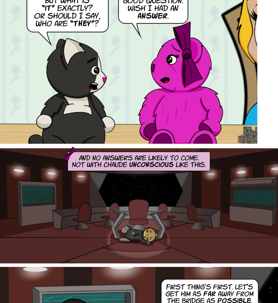 Fuzzy Knights - Episode 34, Page 1: Episode 33: Clean Up One Mess... Make Another