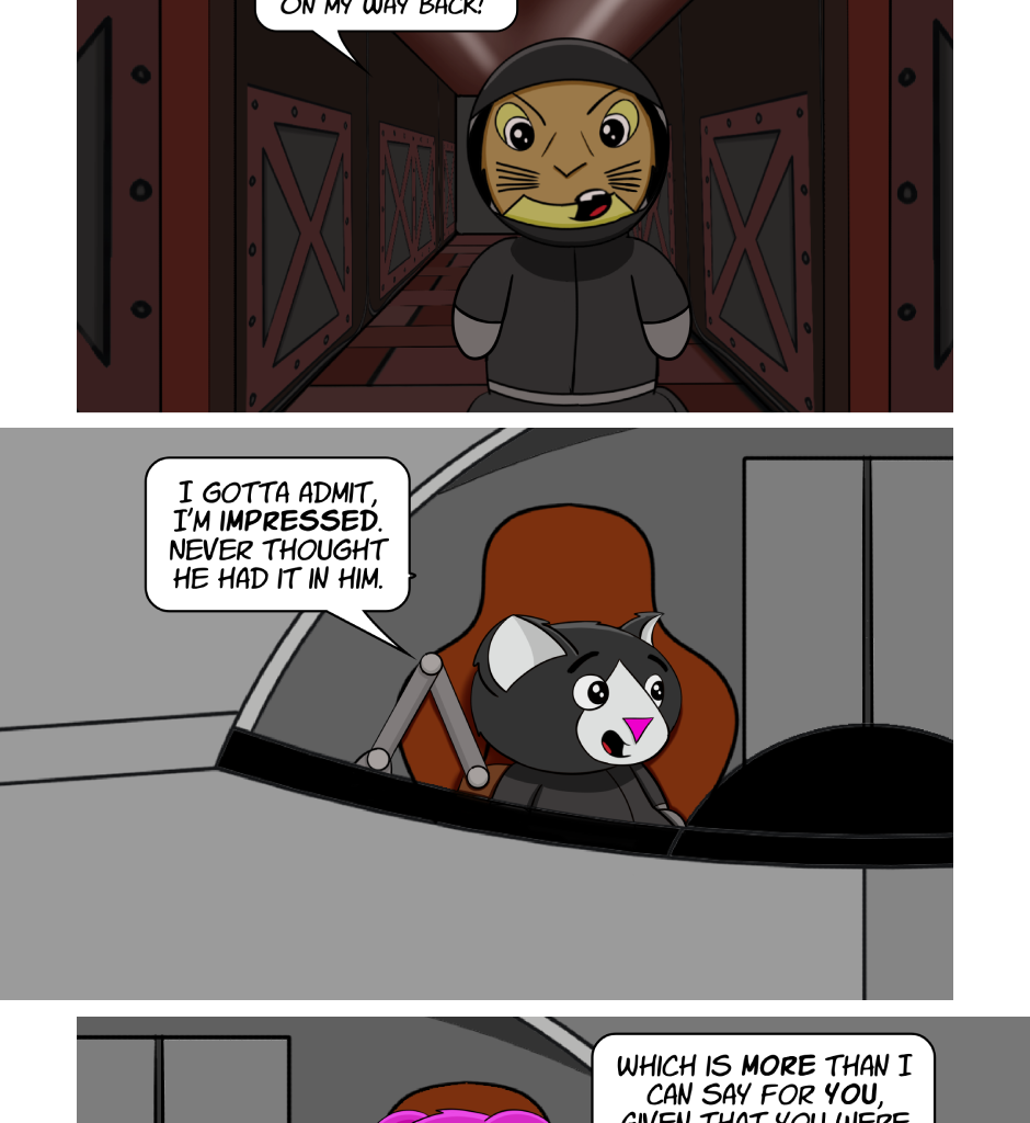 Fuzzy Knights - Episode 39, Page 1: Episode 38: Evacuate? In Our Moment of Triumph?