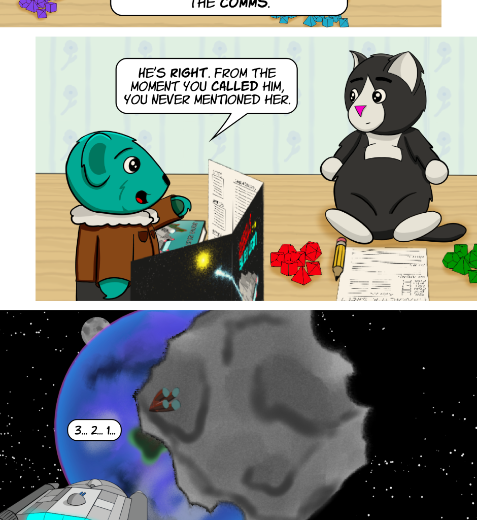 Fuzzy Knights - Episode 40, Page 1: Episode 39 - What Goes Around...