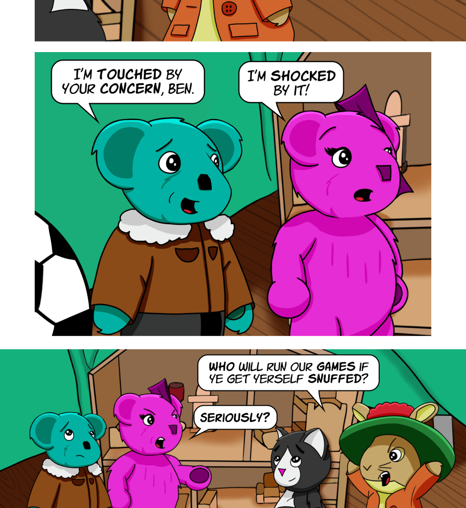 Fuzzy Knights - Episode 45, Page 1: Episode 44 - The Goldman Solution