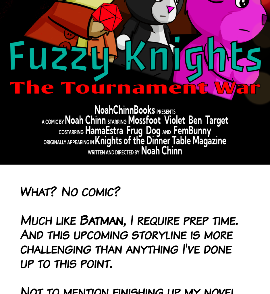 Fuzzy Knights - Episode 46, Page 1: Coming Soon!